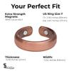 Smarter LifeStyle Elegant Copper Magnetic Ring for Men And Women - Magnetic Copper Ring (Size: 07) view 2
