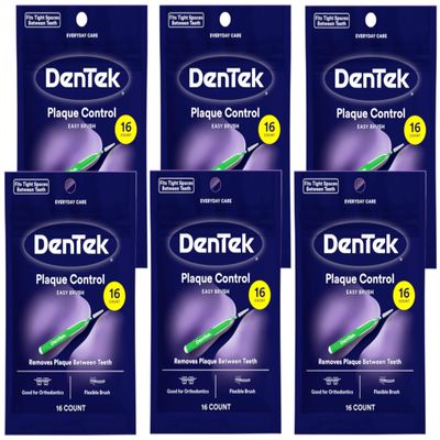 Dentek Easy Brush Cleaners Extra Tight Spaces 16 Count (6 Pack)