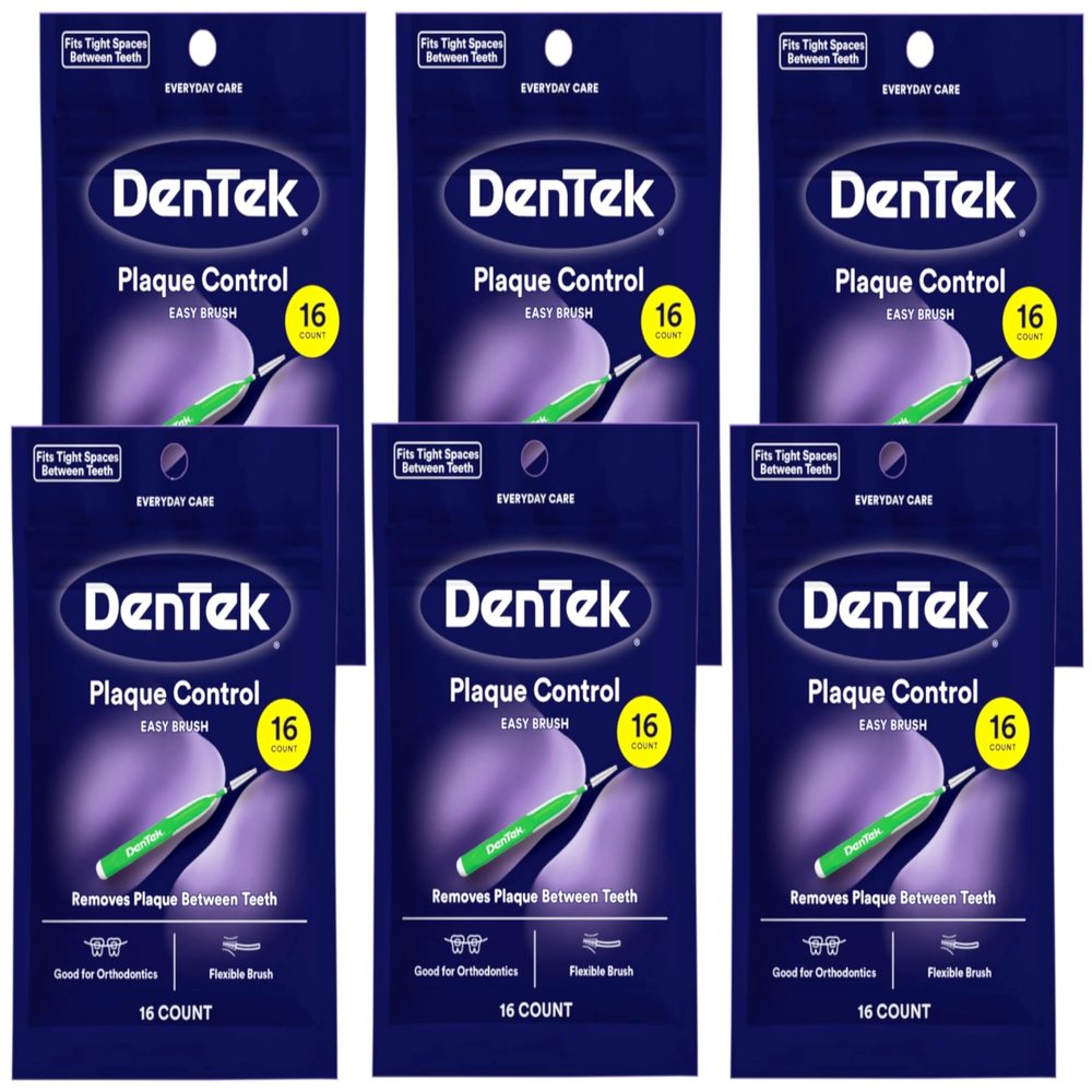 Dentek Easy Brush Cleaners Extra Tight Spaces 16 Count (6 Pack)