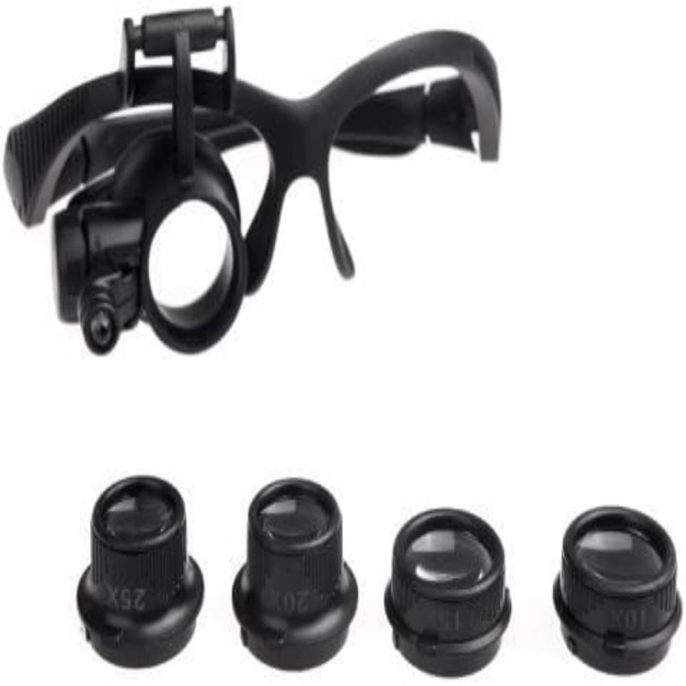 1pcs 10X 15X 20X 25X Watch Repair Glasses Eyewear Magnifier Loupe with Led (Single Eye Magnifier)