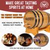 2 Gallon Whiskey Aging Barrel (10 Liter) with Wood Stand, Bung and Spigot - 10L Mini Charred Oak Barrels for Aging Whiskey, Bourbon, Cocktails and More! Laser Engraved Whiskey Barrel Design (B511) view 2