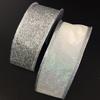 4 Rolls Assorted Patterns Classic Christmas Decorations Ribbons (2" W x 9FT Each), White/Silver view 2