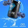 EFX Sports Training Ground Pre Workout Powder | Energy & Muscle Pumps | with Hydromax Glycerol, Citrulline, Beta Alanine | 300mg Caffeine | 20 Servings (Blueberry) view 3
