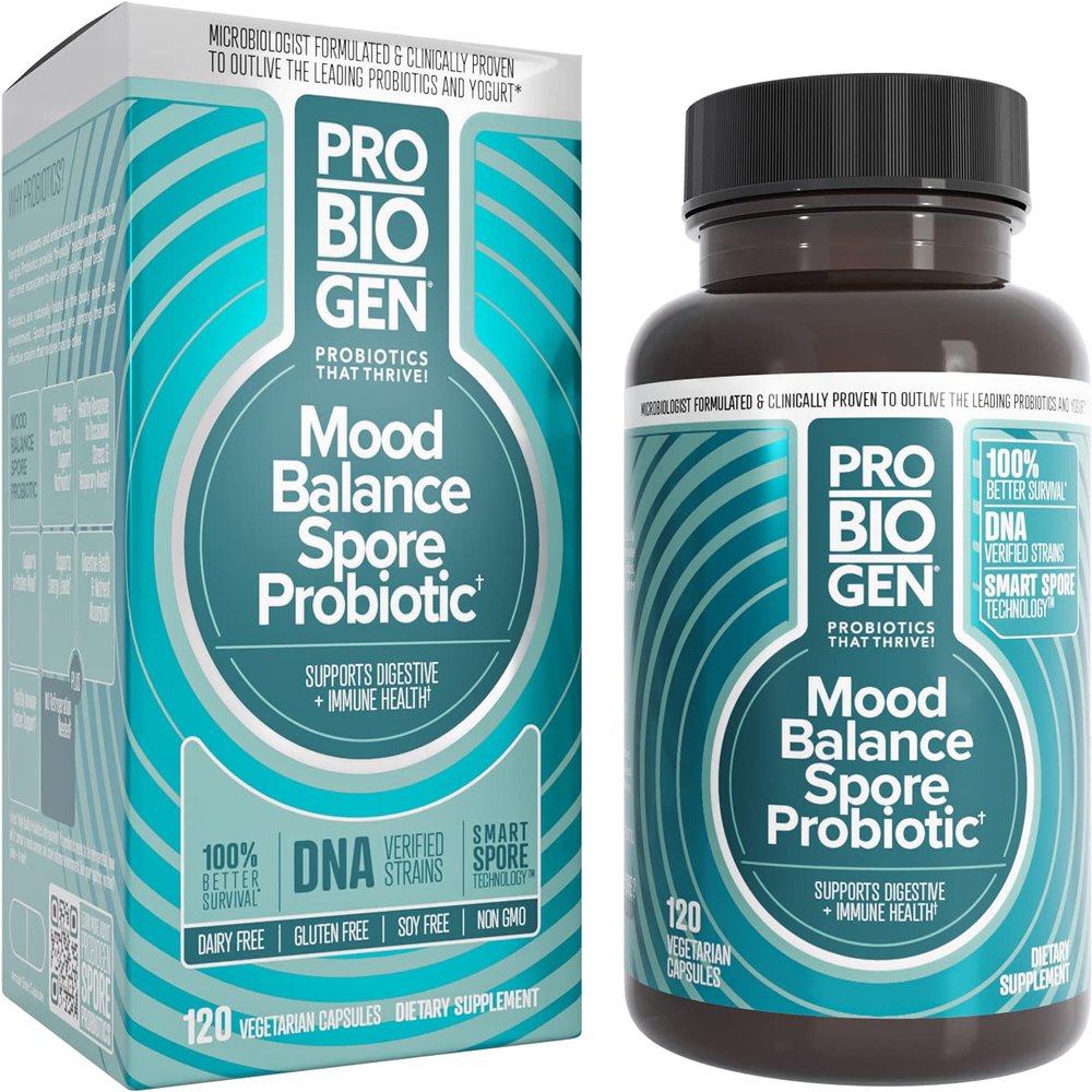 Probiogen Stress & Mood Balance Probiotic Ashwagandha Supplement, 120 Count