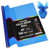 Hygloss Products Roll Cellophane Wrap for Crafts, Gifts, and Baskets 40 Inch x 100 Feet, Blue view 1