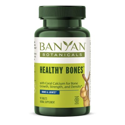 Banyan Botanicals Healthy Bones Organic Bone Health Supplement with Ethical Coral Calcium All Natural Calcium Supplement for Healthy Bones & Joints* 90 Tablets Non-GMO Sustainably Sourced