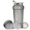 BlenderBottle Shaker Bottle with Pill Organizer and Storage for Protein Powder ProStak System, 22-Ounce, Pebble Grey view 1