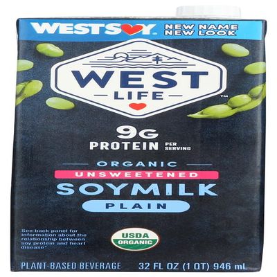 Westsoy Organic Unsweetened Westsoy ( 12x32 OZ) by West Soy