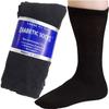 12 Pairs of Mens Black Diabetic Crew Socks 13-15 Size view 1