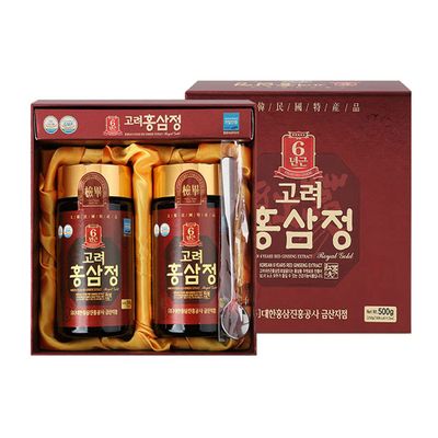 (250g (8.8oz) x 2 Bottles per Box) Korean 6 Years Root Red Ginseng Extract, Saponin, Panax