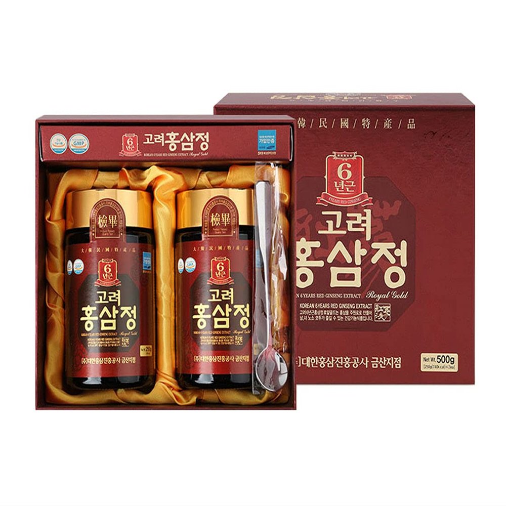 (250g (8.8oz) x 2 Bottles per Box) Korean 6 Years Root Red Ginseng Extract, Saponin, Panax
