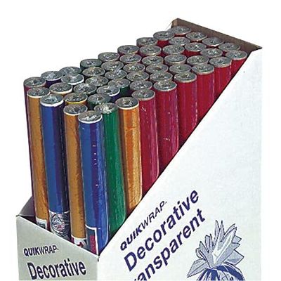 Hygloss Rainbow Cellophane Assortment, 20 in X 5 ft, Assorted Color, Set of 60