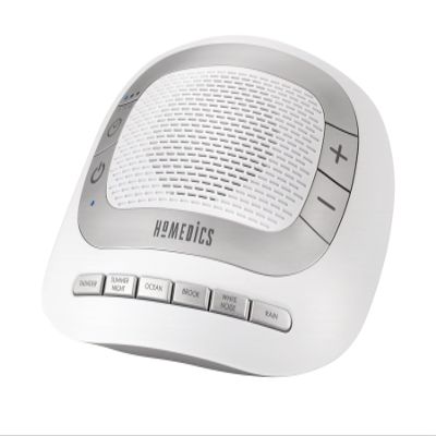 Homedics SoundSleep Rejuvenate White Noise Sleep Machine, Small Travel Sound Machine with 6 Relaxing Nature Sounds, Portable Sound Therapy for Home, Office, Nursery, Auto-Off Timer, by Homedics