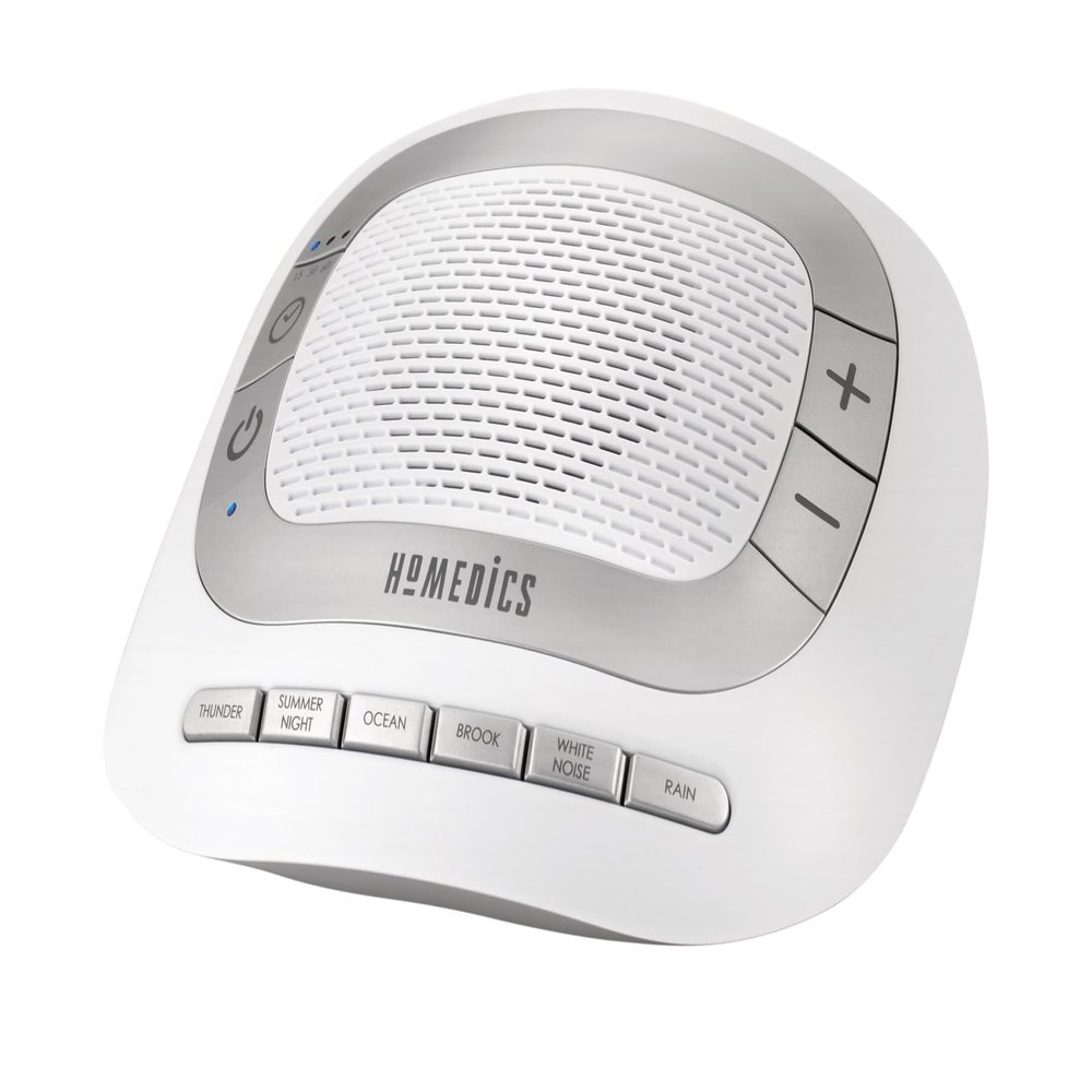 Homedics SoundSleep Rejuvenate White Noise Sleep Machine, Small Travel Sound Machine with 6 Relaxing Nature Sounds, Portable Sound Therapy for Home, Office, Nursery, Auto-Off Timer, by Homedics