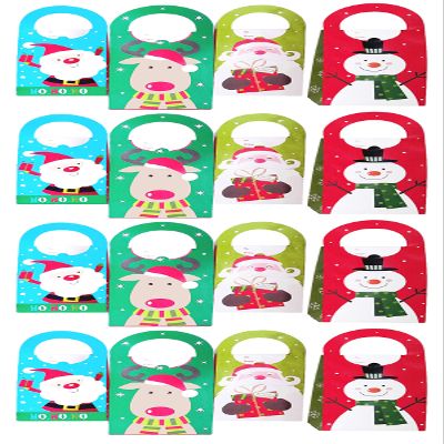 Black Duck Brand Set of 16 Christmas Gift and Snack Boxes in 4 Different Designs - Great for Small Items, Gift Cards, and Even Snacks! (16)