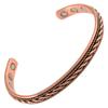 MAGNETJEWELRYSTORE Copper Magnetic Bracelet, For Men and Women, High Power Magnets, Adjustable Bangle Waves view 1