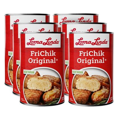 Loma Linda FriChik Original - Plant-Based Chicken Alternative, 6 Pack (37.5 oz Total)  Protein-Rich, Non-GMO, Vegetarian Meat Substitute for Healthy Meals