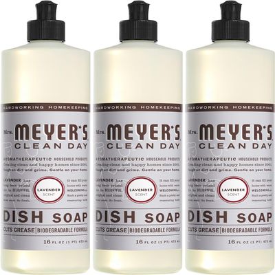 MRS. MEYER'S CLEAN DAY Liquid Dish Soap, Lavender, 16 fl. oz - Pack of 3