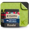 Koala Lens Cleaning Cloth | Japanese Microfiber | Glasses Cleaning Cloths | Eyeglass Lens Cleaner | Eyeglasses, Camera, VR/AR Headset, and Screen Cleaner | Black & Green (Pack of 3) view 1