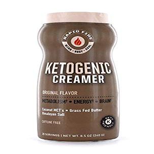 Rapid Fire Ketogenic Creamer with MCT Oil for Coffee or Tea, 8.5 oz. (20 servings) Item packaging may vary