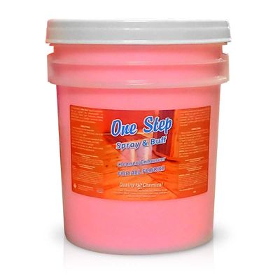 Quality Chemical One Step Spray & Buff Floor Cleaner & Enhancer - Concentrated Wet-Look Shine for Finished Floors, Autoscrubber or Damp Mop, UHS Burnishing - 5 Gallon Pail - 640 oz (Pack of 1)