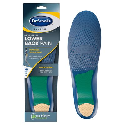 Dr. Scholl's Lower Back Pain Relief Orthotics // Clinically Proven Immediate and All-Day Relief of Lower Back Pain (for Men's 8-14, Also Available for Women's 6-10)