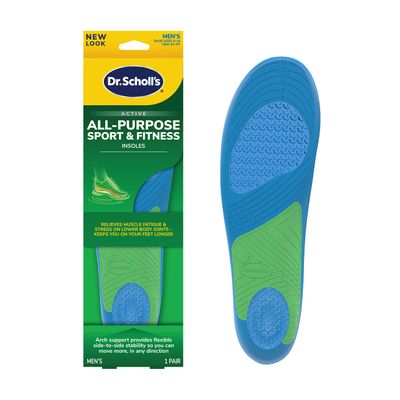 Dr. Scholls Sport Insoles - Superior Shock Absorption and Arch Support to Reduce Muscle Fatigue and Stress on Lower Body Joints for Men Size 8-14
