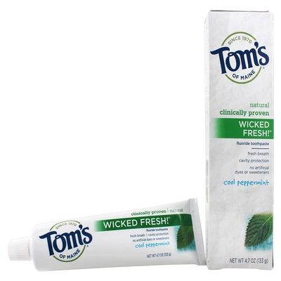 Tom's of Maine Natural Wicked Fresh Fluoride Toothpaste Cool Peppermint 4.70 oz