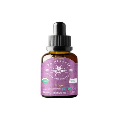 Sun God Medicinals Ra Herbals Organic Hops Liquid Extract - Nervous System Support - 1 fl oz