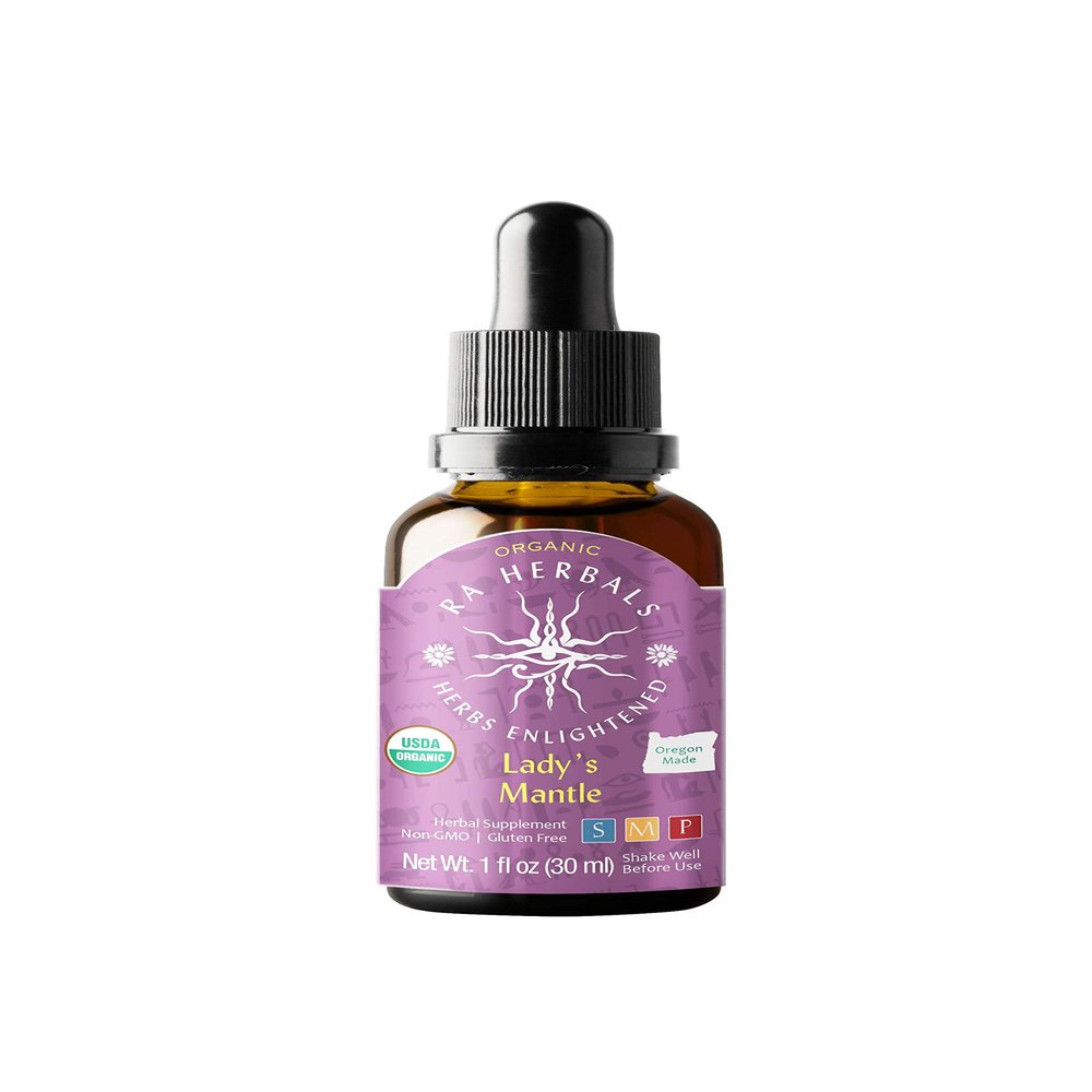 Ra Herbals Organic Lady's Mantle Liquid Extract - Menopause Support - 1 fl oz
