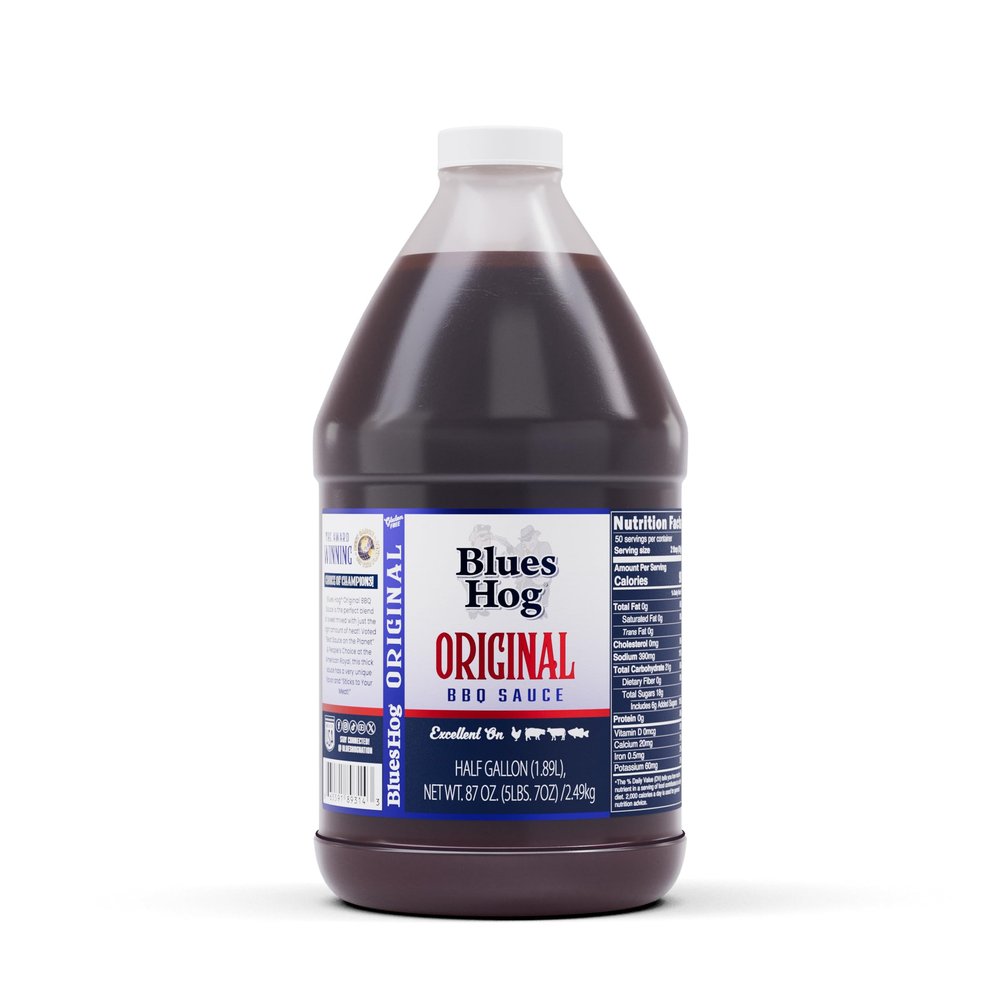 Blues Hog Original Barbecue Sauce, Sweet & Peppery BBQ Sauce, Gluten-Free, All-Natural, No High Fructose Corn Syrup, Award-Winning Barbeque Sauce, Made in the USA, 64 oz