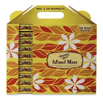Hawaiian Host Island Macs Tiare Milk Chocolate Covered Macadamia Nuts 5 oz Boxes (12 Boxes)