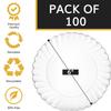 Oasis Creations Premium Hard Plastic Plate Set 100 x 6 Clear Round Plates - Washable & Reusable - Party Supplies For Birthdays, Celebrations, Buffets, Fiestas, Catering & More view 2