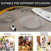 Oasis Creations Premium Hard Plastic Plate Set 100 x 6 Clear Round Plates - Washable & Reusable - Party Supplies For Birthdays, Celebrations, Buffets, Fiestas, Catering & More view 3