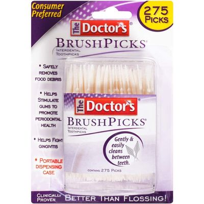 The Doctor's BrushPicks Interdental Toothpicks, 275 Count (Pack of 3)