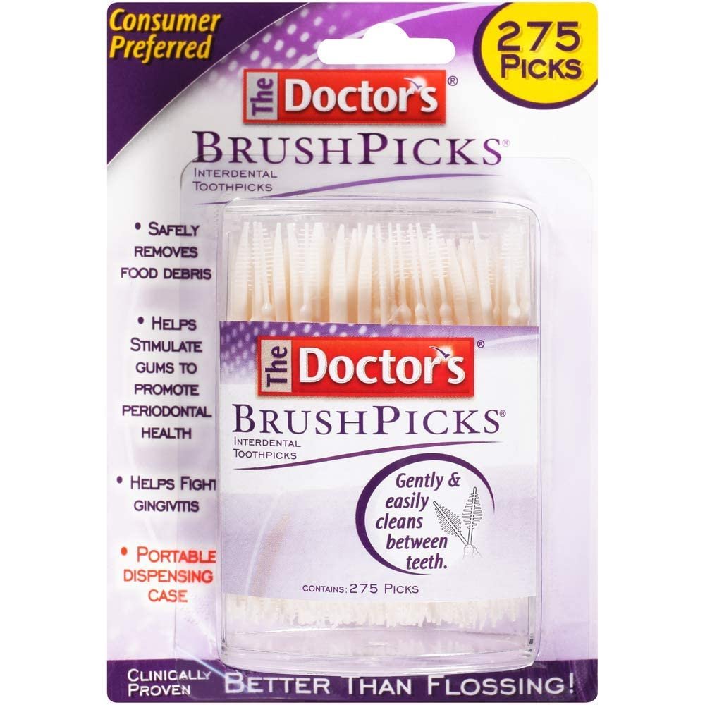 The Doctor's BrushPicks Interdental Toothpicks, 275 Count (Pack of 3)