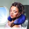 Cloudz Washable Travel Neck Pillow Cover - Blue view 4