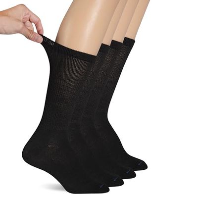 Dr. Scholl's Men's Diabetes & Circulator Casual Sock, Black, 7 12 US