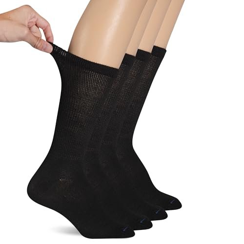 Dr. Scholl's Men's Diabetes & Circulator Casual Sock, Black, 7 12 US