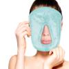 Hot and Cold Therapy Gel Bead Full Facial Mask by FOMI Care | Ice Face Mask for Migraine Headache, Stress Relief | Reduces Eye Puffiness, Dark Circles | Fabric Back (Full Face w/o Eye Holes) view 1