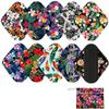 10 Pcs Reusable Menstrual Pad Set Including 1Pc Mini Wet Bag + 9Pcs Light Flow Daily Use Waterproof Mama Cloth Sanitary Napkin Pads Menstrual Pads (Panty Set, Panty Liner Bamboo Charcoal) view 1