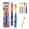 8 X Ball Polka Dot Toothbrush Set Suction Cup Stand Soft Bristles Kids Oral Care view 1