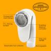 Conair Fabric Shaver and Lint Remover, Rechargeable Portable Clothes Shaver with 3 Settings, Fuzz Remover for Sweaters, Clothing, and Furniture, Large 2-Inch Shaving Head, White view 2
