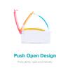 Sukuos AM PM Weekly Pill Organizer 2 Times A Day, Large Daily Pill Box Case 7 Day with Easy Push Button Design, Detachable Medicine Holder for Vitamin/Fish Oil/Supplements (Rainbow) view 2