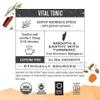 Numi Organic Amber Sun Turmeric Tea, 45 Turmeric Tea Bags, With Rooibos & Spices, Herbal Tea view 2
