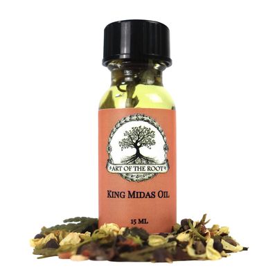King Midas Oil | Handmade with Herbs & Essential Oils | Money, Prosperity & Wealth Rituals | Hoodoo Magick Wiccan Pagan Conjure
