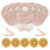 LotFancy Ostomy Supplies, 20PCS Colostomy Bag - 15 PCS Two Piece Drainable Pouches and 5PCS Stoma Skin Barrier Included for Ileostomy Stoma Care, Cut-to-Fit, Pack of 20/Box view 1