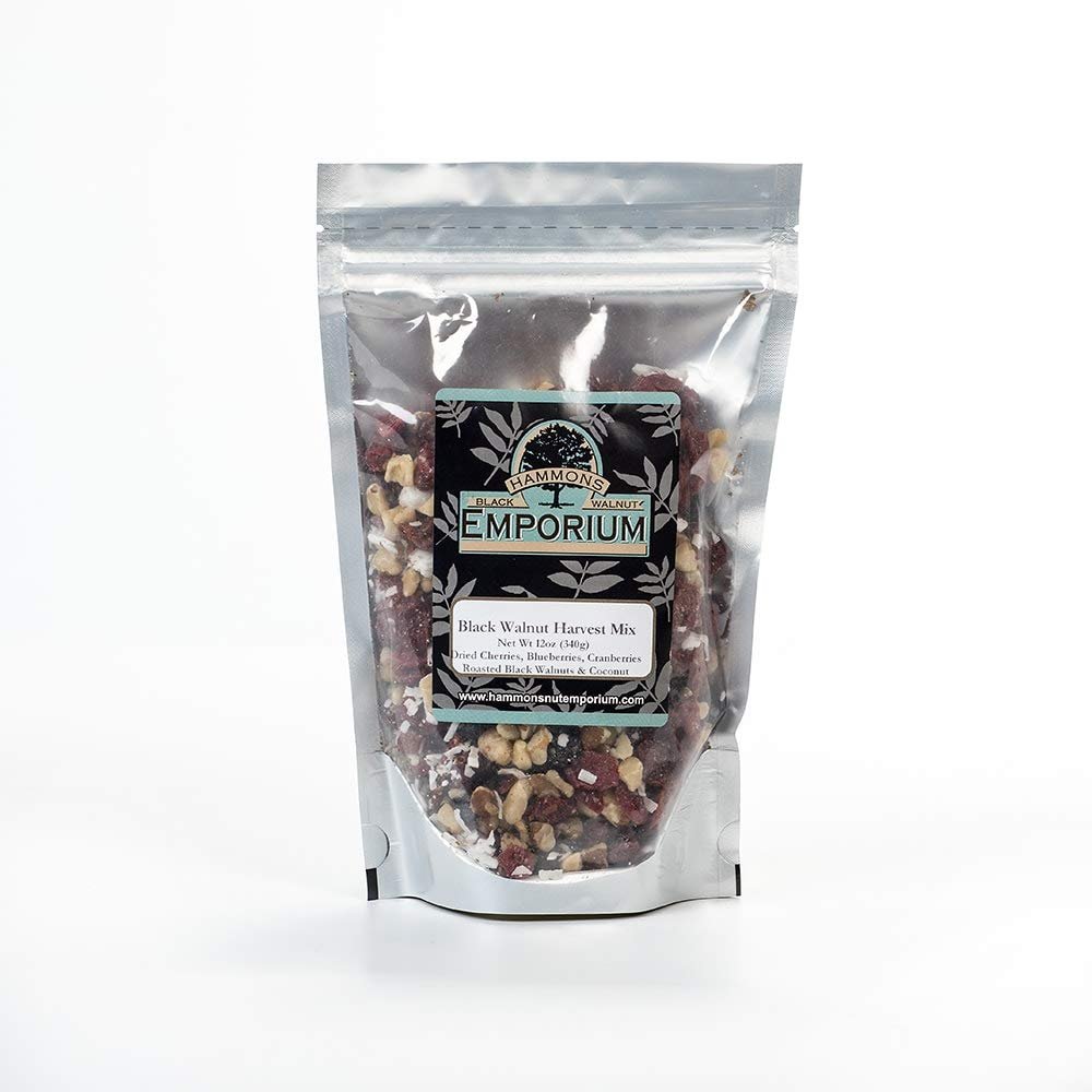 Hammons Harvest Black Walnut Cherries Berries Coconut Protein Snack Mix 12 Oz