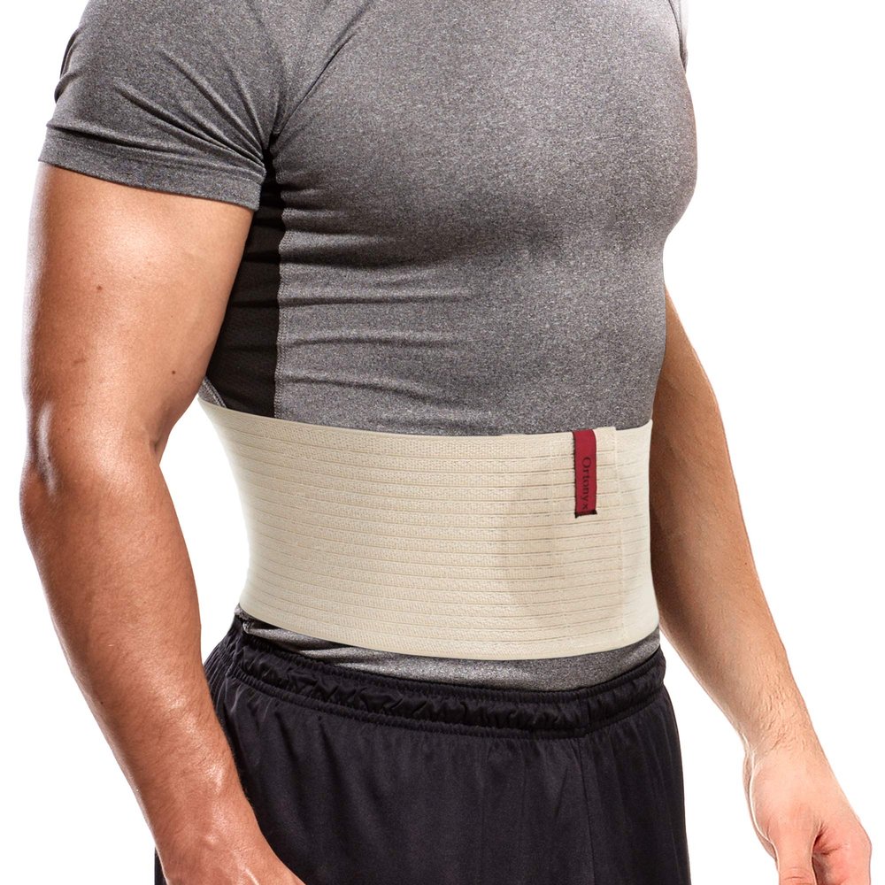 ORTONYX Umbilical Hernia Belt for Men and Women / 6.25" Abdominal Binder With Hernia Support Pad/Post-Surgical Belly Band - Beige OX5241-3XL Plus Size
