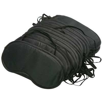 12 Pcs Eye Mask Sleep Blindfold with Nose Pad and Elastic Strap for Travel Sleep, Game Sleeping, Black